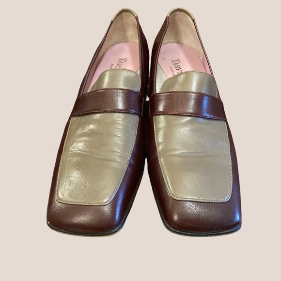 Taryn Rose Two Tone Leather Slip-on Loafers 39 - Picture 3 of 7